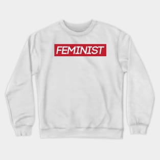 Red Feminist Logo Crewneck Sweatshirt